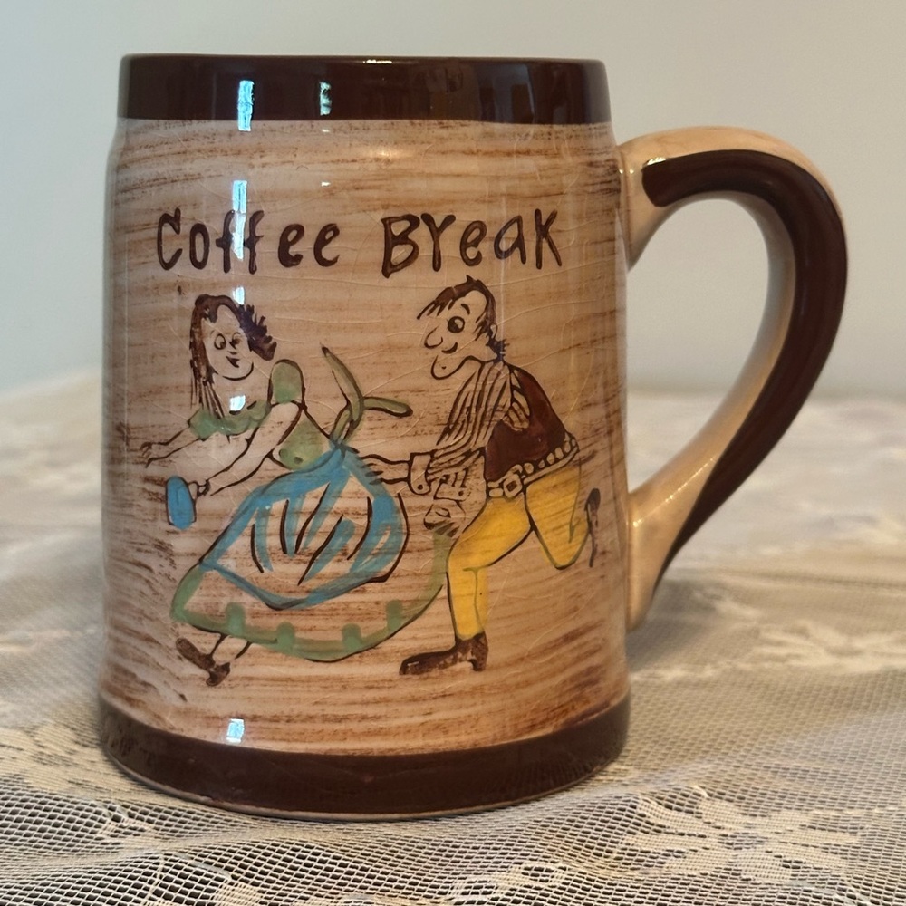 Vintage ‘Coffee Break’ Mug by Del Coronado Mascó